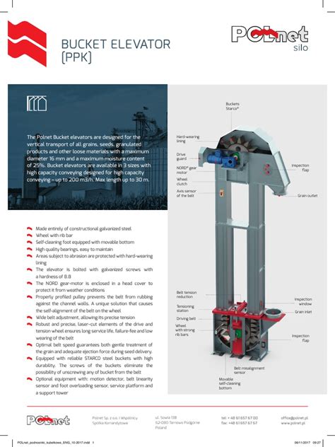 Bucket Elevator | PDF | Belt (Mechanical) | Elevator