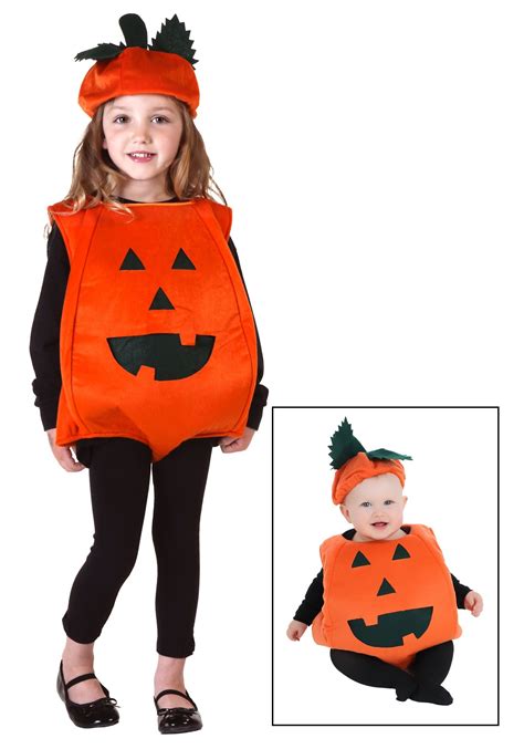 Kids Orange Pumpkin Toddler Costume - Halloween Costumes, Autumn Costumes