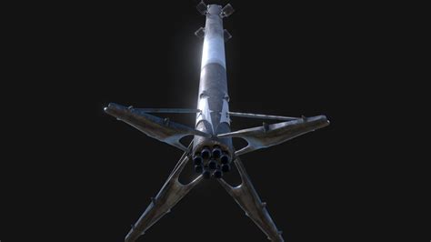 Falcon 9 (After landing) - Download Free 3D model by ChrisRE [d568f10] - Sketchfab