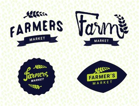 Premium Vector | Farmers market logos templates vector objects set