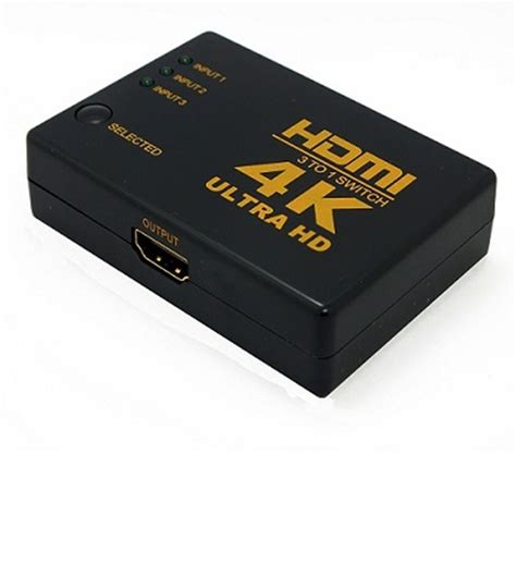 1JUSTLINK 3 Port HDMI Switch 3x1 3 in 1 out 4K HDMI Switch Hub V1.4B ...