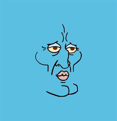 Handsome Squidward Face Digital Art by Exotic Spons - Pixels