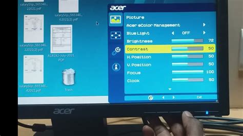 How to Adjust Monitor Brightness in Manual | ACER V196HQL Monitor ...