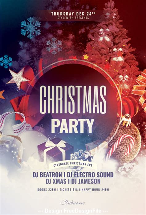 Christmas Party PSD Flyer Template free download