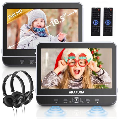 Buy 10.5" Dual Portable DVD Player with HDMI Input, Arafuna Car DVD ...