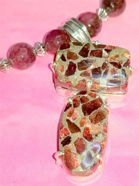 Beautiful Garnet Necklaceand Pendant MARKED DOWN - Etsy