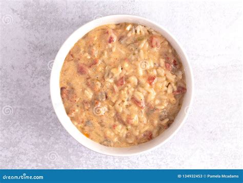 Bowl of Crawfish Etouffee with Rice Stock Image - Image of french, cement: 134932453