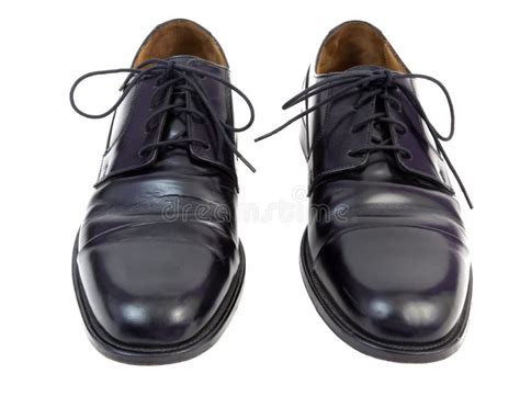 Shiny Black Mens Shoes with Lacesa Stock Photo - Image of formal, shoe ...