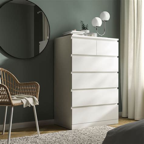 MALM 6-drawer chest, White, 31 1/2x48 3/8 ". A clean expression that ...