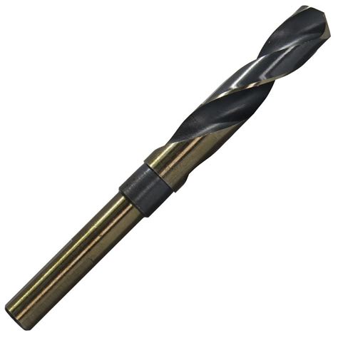 Drill America 9/16 in. High Speed Steel Black and Gold Reduced Shank Twist Drill Bit with 3/8 in ...