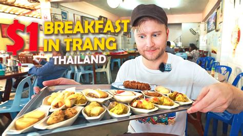 Extreme THAI Food Tour in TRANG / $1 Breakfast in THAILAND / You MUST ...