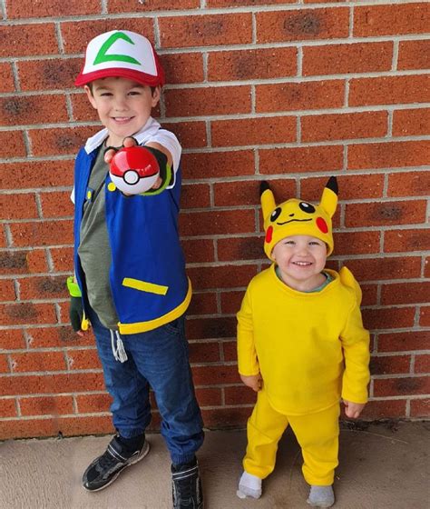 Pokemon Pikachu and Ash costumes | Kids pokemon costume, Pokemon ...