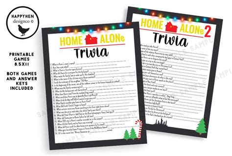 Home Alone Trivia Set Movie Digital Party Game Christmas Holiday ...