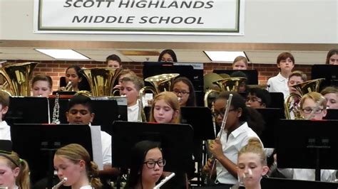 2018 Spring Band Concert - Scott Highlands Middle School - YouTube