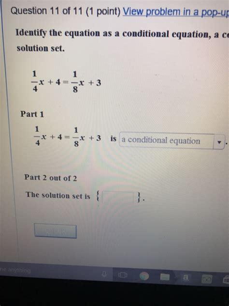 Solved Identify the equation as conditional equation, a | Chegg.com