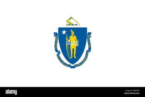 Massachusetts state flag Stock Photo - Alamy