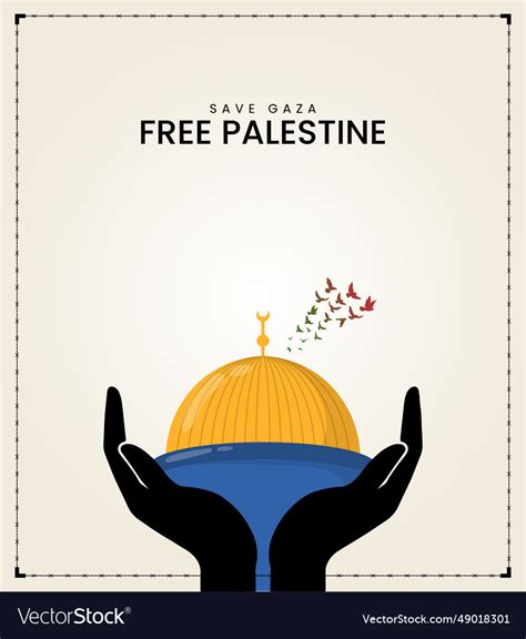 Free palestine flag whit al-aqsa mosque Royalty Free Vector