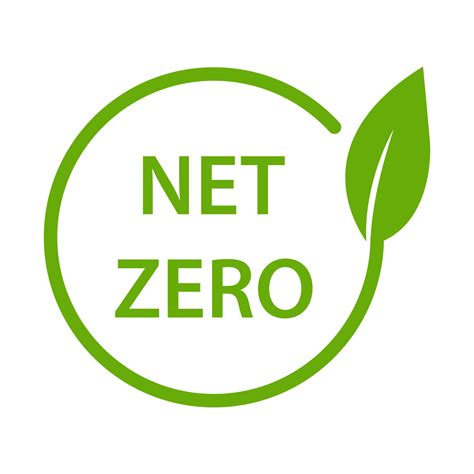 net zero carbon footprint icon vector emissions free no atmosphere pollution CO2 neutral stamp ...