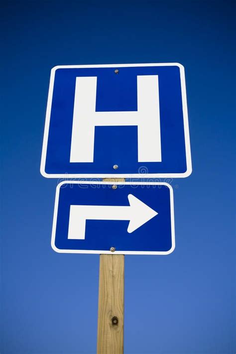 Hospital sign. With arrow and deep blue sky , #Aff, #arrow, #sign, # ...