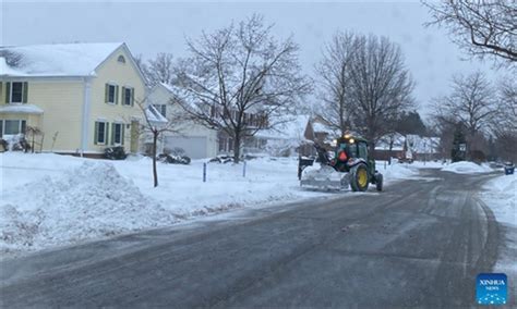 Snow scenery of East Amherst, U.S. - Global Times