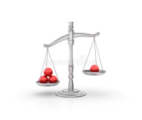 Legal Weight Scale with Balls Stock Illustration - Illustration of ...