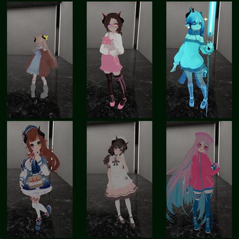 I really love editing Booth models and clothing to come up with these characters : r/VRchat