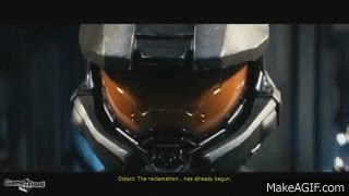 Halo 4 - Master Chief's Face (Unmasked) - Legendary Ending [SPOILER] on Make a GIF