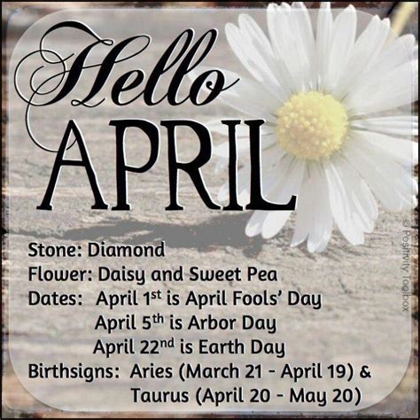 Pin by Loyalty on April | April quotes, Hello april, Happy birthday april