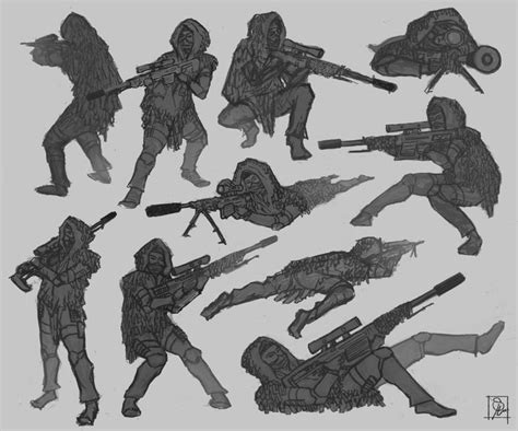 Sniper Gesture sketches , Sergio Ramirez on ArtStation at https://www.artstation.com/artwork ...