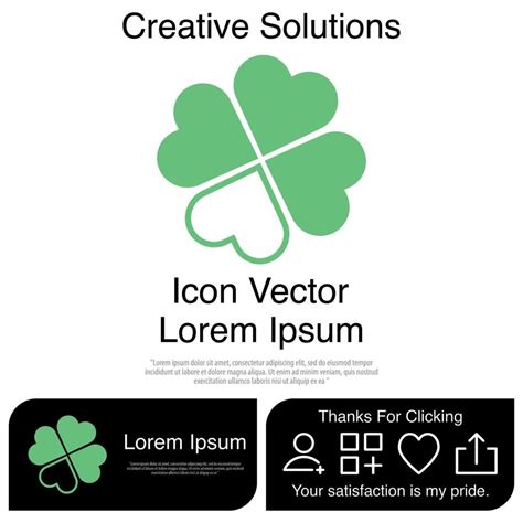 Four Leaf Clover Icon EPS 10 8987682 Vector Art at Vecteezy