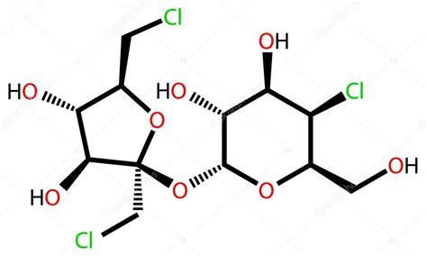 Sucralose structural formula — Stock Vector © Leonid_Andronov #13258794