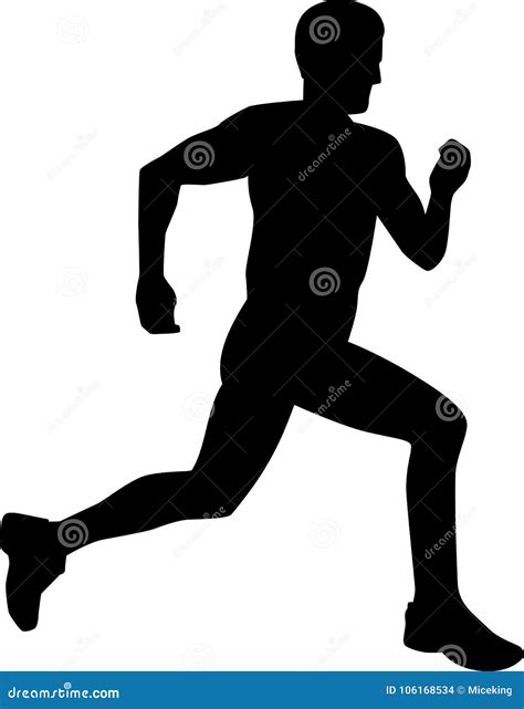 Man Running Silhouette Stock Illustrations – 10,856 Man Running ...