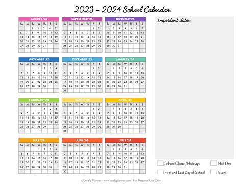 Free Printable Academic Calendar 2023 2024 - April 2024 Calendar Printable