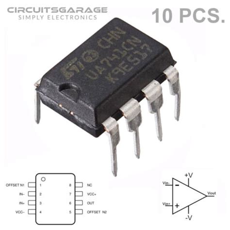 10 X UA741CN LM741 UA741 Op-Amp IC TI DIP-8 Operational Amplifier - USA | eBay