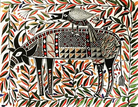 Animal Life - Madhubani Art (A4) - International Indian Folk Art ...