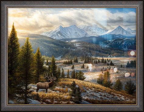 "An Amazing Journey" - Framed Wildlife Art Print, Rocky Mountain Elk