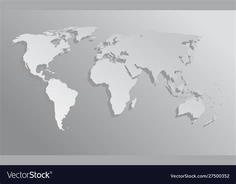 World map template global flat earth Royalty Free Vector