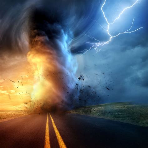 Tornado And Lightning Storm Wall Art | Digital Art