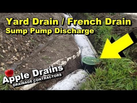 Backyard Drainage French Drain with Sump Pump Discharge - YouTube