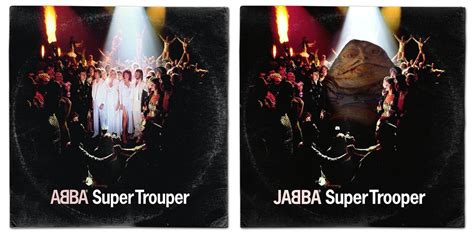 Star Wars Jabba the Hut / Abba Super Trouper Vinyl Album Cover Mash Up Parody Art Print # ...