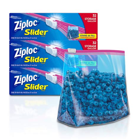 Ziploc Gallon Slider Storage Bags, 32 ct (Pack of 3) 96 total bags | eBay