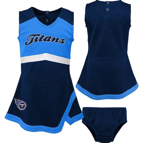 Outerstuff Girls' Tennessee Titans Cheer Captain Jumper Dress | Academy