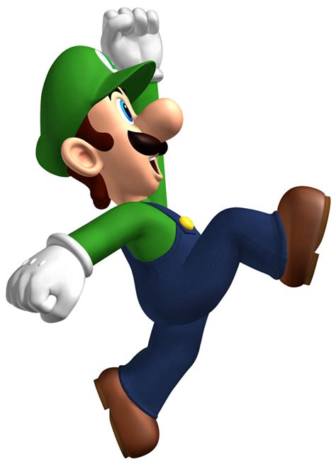 Luigi Jumping - Characters & Art - New Super Mario Bros.