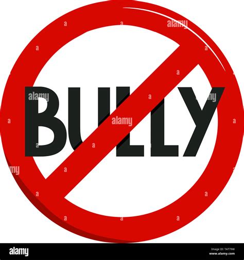 Illustration of Bully Lettering with Stop Sign Stock Photo - Alamy