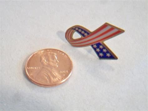 American Flag Ribbon Lapel Pin Patriotic Unisex Awareness - Etsy