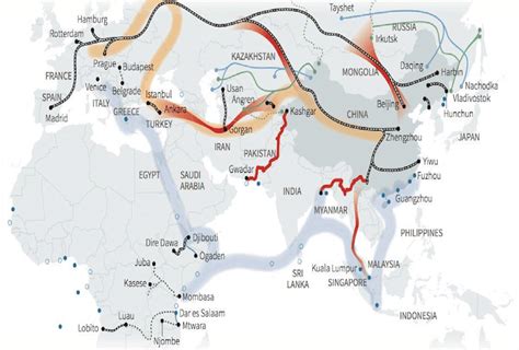 Belt and Road initiative member countries map. Source: BRI portal China ...