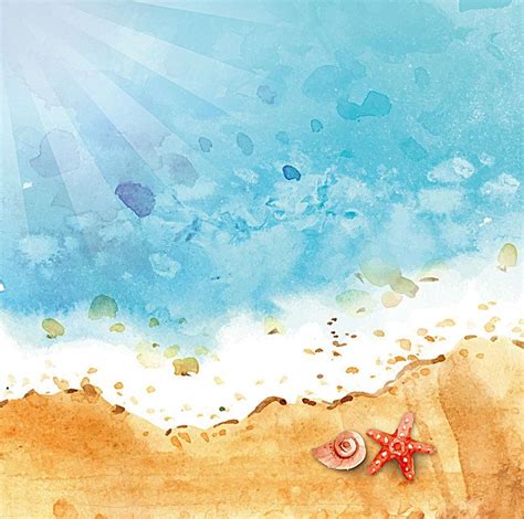 Summer Beach Background | Beach background, Summer poster, Painting