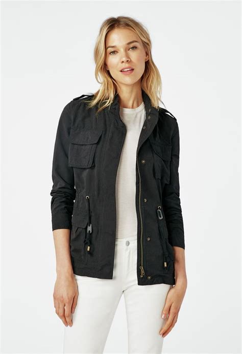 Lightweight Cargo Jacket in Black - Get great deals at JustFab