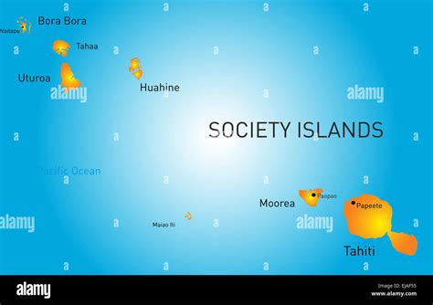 Society islands map hi-res stock photography and images - Alamy