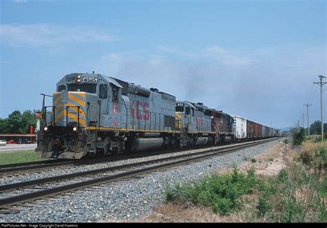 KCS 4505 Kansas City Southern Railway EMD SD40T-2 at Stilwell, Oklahoma ...